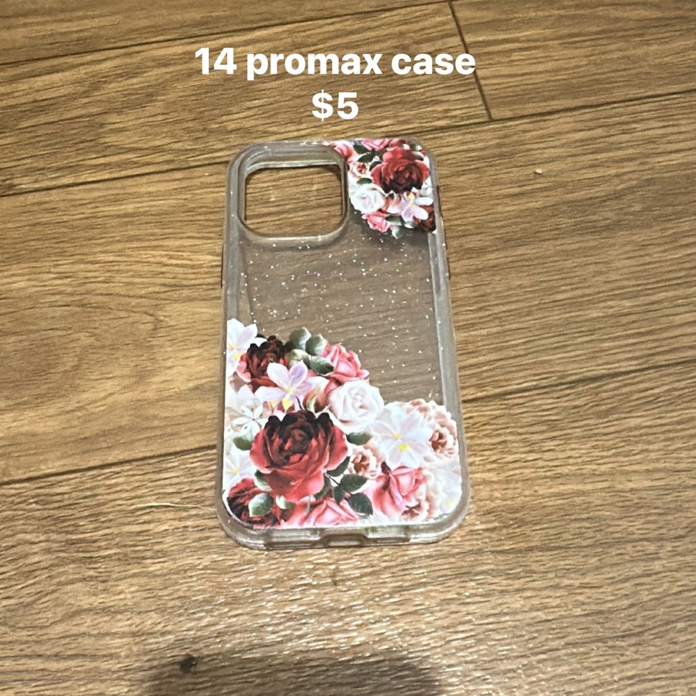 Floral Clear Phone Case for iPhone 14 Pro Max